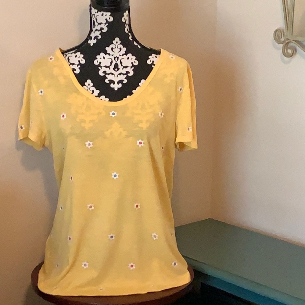 Loft Outlet Tee with embroidered flowers - M - Picture 3 of 5